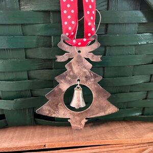 Tarnished vintage Christmas tree bell ornament